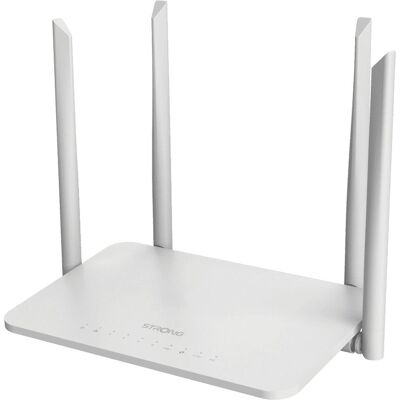 Routeur Sans Fil Strong 1200S - Wi-Fi 5 Double Bande - 4 Ports Ethernet - Publicité Routeur Sans Fil Strong 1200S - Wi-Fi 5 Double Bande - 4 Ports Ethernet - Publicité