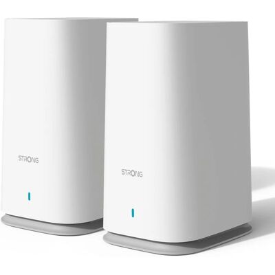 Strong Atria Mesh Home Kit 2100 - Wi-Fi System - 2 Routers - Upp till 200 kvm Strong Atria Mesh Home Kit 2100 - Wi-Fi System - 2 Routers - Upp till 200 kvm