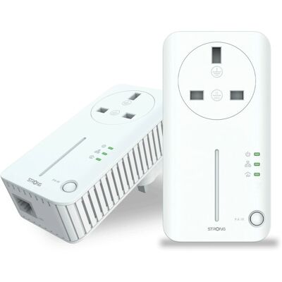 Strong 600 DUO UK v2 600 Mbit/s Ethernet LAN Wi-Fi Bianco 2 pz - Kit Powerline Strong 600 DUO UK v2 600 Mbit/s Ethernet LAN Wi-Fi Bianco 2 pz - Kit Powerline