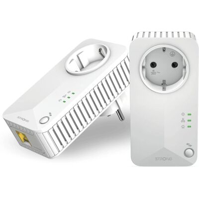 Strong Powerline 600 Duo Ethernet LAN White 2 pcs - Powerline Adapter Kit Strong Powerline 600 Duo Ethernet LAN White 2 pcs - Powerline Adapter Kit