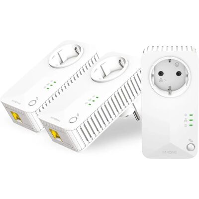STRONG Powerline 600 V2 Kit - 3 Adapter - WiFi Repeater - Powerline Adapter STRONG Powerline 600 V2 Kit - 3 Adapter - WiFi Repeater - Powerline Adapter