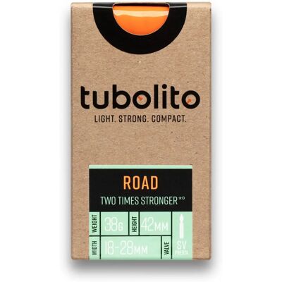 Tubolito Tubo Road 700C Wewnątrz Dętka - Pomarańczowa - Presta 18-28mm Tubolito Tubo Road 700C Wewnątrz Dętka - Pomarańczowa - Presta 18-28mm