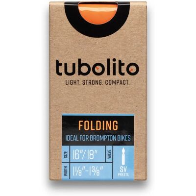 Tubolito Tubo 16" Chambre à Air Vélos Pliants - Noir - Publicité Tubolito Tubo 16" Chambre à Air Vélos Pliants - Noir - Publicité