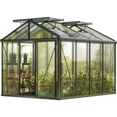 GFP Anthracite Greenhouse 2.35x3.11m Polycarbonate GFP Anthracite Greenhouse 2.35x3.11m Polycarbonate