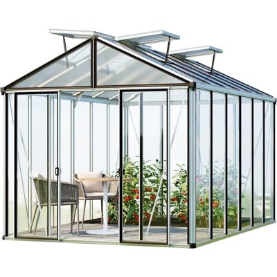 GFP växthus 2.63x3.88m Naturlig aluminium - Växthus GFP växthus 2.63x3.88m Naturlig aluminium - Växthus