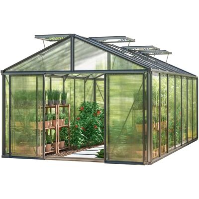 GFP Anthrazitgraues Gewächshaus - 3,11x5,34m - Wetterfest & Stabil GFP Anthrazitgraues Gewächshaus - 3,11x5,34m - Wetterfest & Stabil