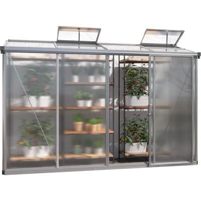 GFP Lean-to Greenhouse 2.94x0.77m Polycarbonate Panels - Garden GFP Lean-to Greenhouse 2.94x0.77m Polycarbonate Panels - Garden