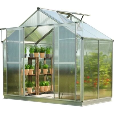 Serre GFP 225x133cm Polycarbonate à double paroi - Imperméable & Stable - Publicité Serre GFP 225x133cm Polycarbonate à double paroi - Imperméable & Stable - Publicité