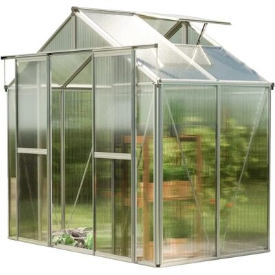 GFP Greenhouse 259x133cm - Double Wall Polycarbonate, Aluminum GFP Greenhouse 259x133cm - Double Wall Polycarbonate, Aluminum