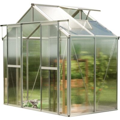 GFP Greenhouse 259x133cm Twin-Wall Polycarbonate Weatherproof - Green GFP Greenhouse 259x133cm Twin-Wall Polycarbonate Weatherproof - Green