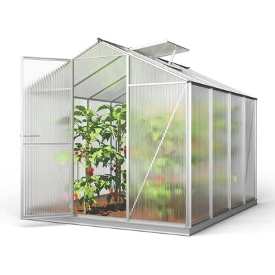 GFP Greenhouse 192x256cm - Aluminium, Twin-wall, UV resistant GFP Greenhouse 192x256cm - Aluminium, Twin-wall, UV resistant