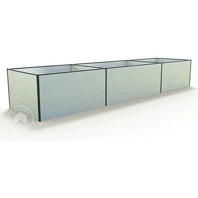 GFP Aluminium Raised Garden Bed - Expandable, Waterproof, 0.77x4.9m - Garden Bed GFP Aluminium Raised Garden Bed - Expandable, Waterproof, 0.77x4.9m - Garden Bed