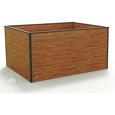 Podniesiony grządka ogrodowa GFP - aluminium, wykończenie drewnopodobne - 1,19x1,5m Podniesiony grządka ogrodowa GFP - aluminium, wykończenie drewnopodobne - 1,19x1,5m
