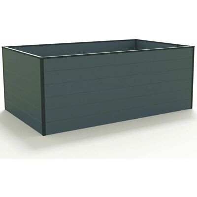 GFP Aluminium Raised Garden Bed - Anthracite Grey - 1.19x1.95m - Weatherproof GFP Aluminium Raised Garden Bed - Anthracite Grey - 1.19x1.95m - Weatherproof