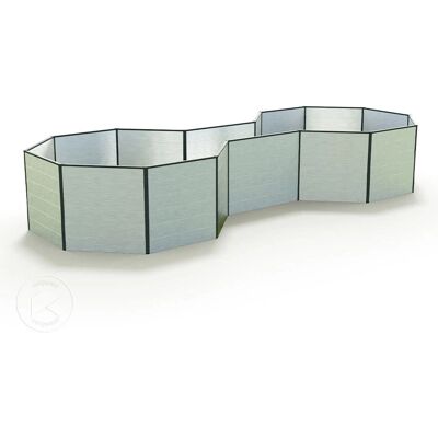 GFP Geanodiseerd Aluminium Verhoogde Tuinbed - 1.31x3.31m GFP Geanodiseerd Aluminium Verhoogde Tuinbed - 1.31x3.31m