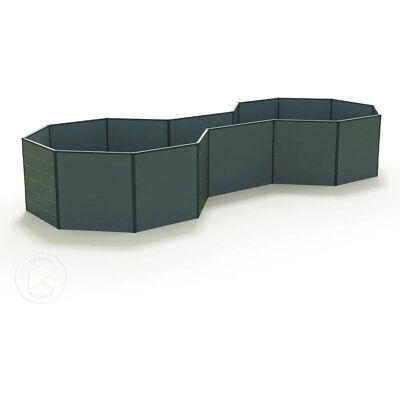 GFP Aluminum Raised Garden Bed - Anthracite Grey - 1.81x4.55m - Weatherproof GFP Aluminum Raised Garden Bed - Anthracite Grey - 1.81x4.55m - Weatherproof