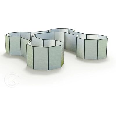 GFP Aluminium Raised Garden Bed - 3.32x3.32m, Weatherproof, Model GFPV00606 GFP Aluminium Raised Garden Bed - 3.32x3.32m, Weatherproof, Model GFPV00606