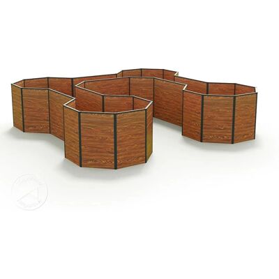 GFP Aluminium Träfinishat Höjbed - 3,32x3,32m GFP Aluminium Träfinishat Höjbed - 3,32x3,32m