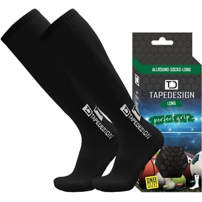 TapeDesign Lange Sportsocken - Unisex - Schwarz/Weiß - Sportswear TapeDesign Lange Sportsocken - Unisex - Schwarz/Weiß - Sportswear