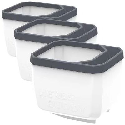 Gusta Garden, Blumentopf, HERBS BUDDY Kräutertopf 3er Set Weiss - Herb Pot Gusta Garden, Blumentopf, HERBS BUDDY Kräutertopf 3er Set Weiss - Herb Pot
