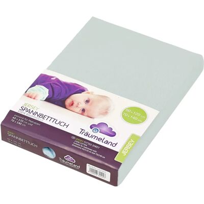 Sábana ajustable Träumeland de Jersey - Transpirable, Amigable con la piel, Elástica Sábana ajustable Träumeland de Jersey - Transpirable, Amigable con la piel, Elástica