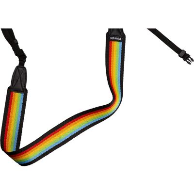 Polaroid 6055 Modell Kameragurt - Regenbogen Schwarz - Sofortbildkamera Polaroid 6055 Modell Kameragurt - Regenbogen Schwarz - Sofortbildkamera