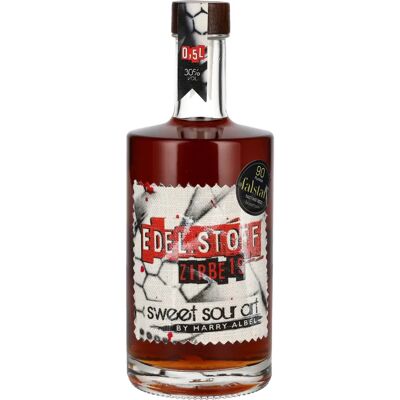Harry Albel Zirbe 23 - Bouteille peinte à la main - Liqueur - Publicité Harry Albel Zirbe 23 - Bouteille peinte à la main - Liqueur - Publicité