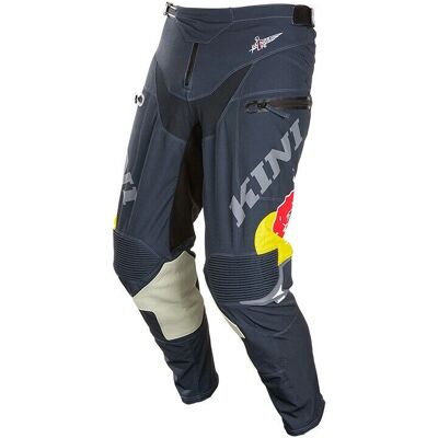 Pantalon de Motocross Kini Red Bull EXC 1.0 Bleu Blanc - Publicité Pantalon de Motocross Kini Red Bull EXC 1.0 Bleu Blanc - Publicité