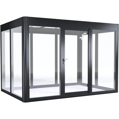 SunElements SunGarden Infinity 3.2 Gartenhaus Anthrazit - Garden House SunElements SunGarden Infinity 3.2 Gartenhaus Anthrazit - Garden House