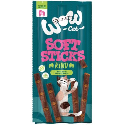 WOW CAT Soft Sticks Naudanliha - Korkea liha, Viljaton, Valmistettu Itävallassa - Kissan herkku WOW CAT Soft Sticks Naudanliha - Korkea liha, Viljaton, Valmistettu Itävallassa - Kissan herkku