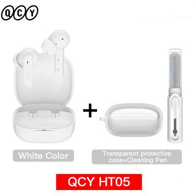QCY - HT05 - White - ANC 40dB - Earphone QCY - HT05 - White - ANC 40dB - Earphone