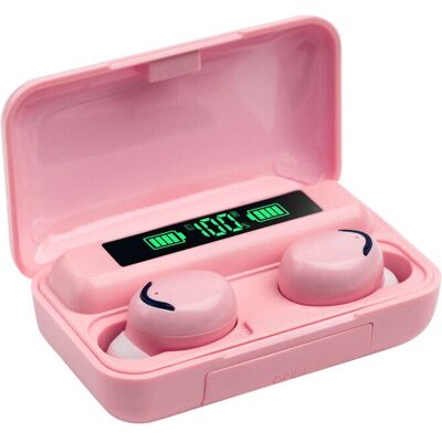 Maxpower - F9 - Pink - 1200mAh - Wireless Earbuds Maxpower - F9 - Pink - 1200mAh - Wireless Earbuds