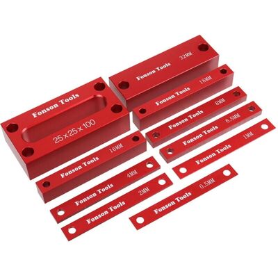 INSMA Bloques de Precisión en Aluminio - 9 pzas, 1-25mm - Herramientas INSMA Bloques de Precisión en Aluminio - 9 pzas, 1-25mm - Herramientas