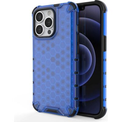 Hurtel Blaues Honeycomb iPhone 13 Pro Case Hurtel Blaues Honeycomb iPhone 13 Pro Case