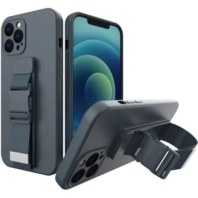 Hurtel Laivastonsininen Köysilaukku iPhone 13 - Kuori Hurtel Laivastonsininen Köysilaukku iPhone 13 - Kuori