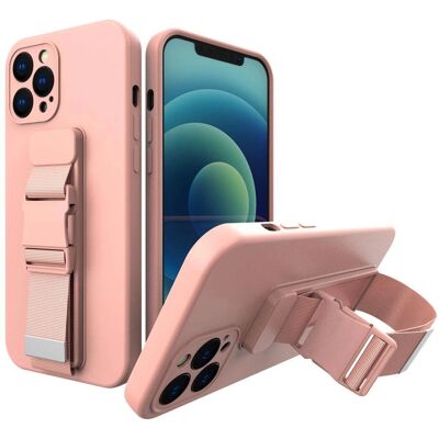 Coque Rope Rose Hurtel pour iPhone 13 - Étui - Publicité Coque Rope Rose Hurtel pour iPhone 13 - Étui - Publicité