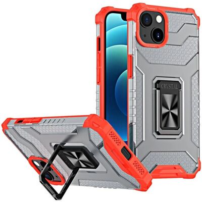 Hurtel Punainen Kristallirengas Kotelo iPhone 13 Mini ja Magneettinen Teline Hurtel Punainen Kristallirengas Kotelo iPhone 13 Mini ja Magneettinen Teline