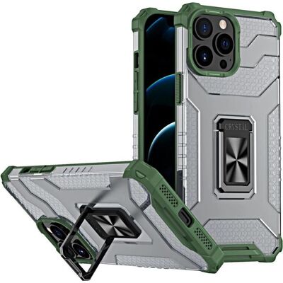 Étui Hurtel Anneau en Cristal Vert pour iPhone 13 Pro - Protection & Style - Publicité Étui Hurtel Anneau en Cristal Vert pour iPhone 13 Pro - Protection & Style - Publicité