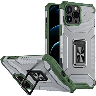 Hurtel Vihreä Kristallirengas iPhone 13 Pro Max - Luksus ja Eleganssi Hurtel Vihreä Kristallirengas iPhone 13 Pro Max - Luksus ja Eleganssi