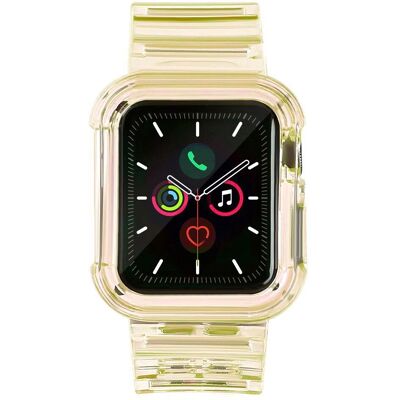 Hurtel Gelber Silikonarmband für Apple Watch 44mm - Zubehör Hurtel Gelber Silikonarmband für Apple Watch 44mm - Zubehör