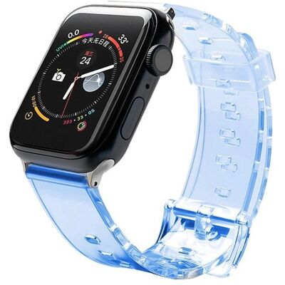 Hurtel Blaues Silikonarmband für Apple Watch 6/5/4/3/2 - Smartwatch Band Hurtel Blaues Silikonarmband für Apple Watch 6/5/4/3/2 - Smartwatch Band
