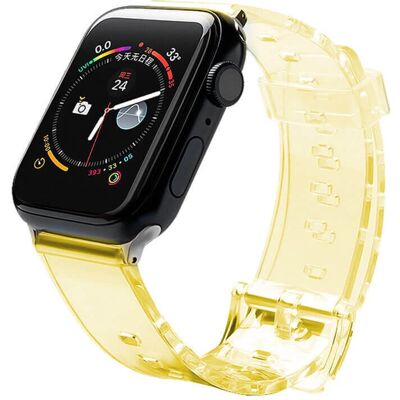 Hurtel Silikonarmband für Apple Watch 6/5/4/3/2 - Gelb Hurtel Silikonarmband für Apple Watch 6/5/4/3/2 - Gelb