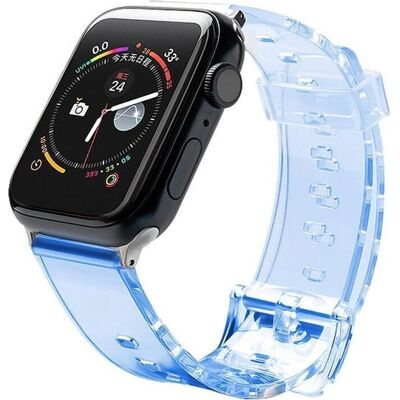 Hurtel Leichtes Blaues Apple Watch Armband - Smartwatch Band für 6/5/4/3/2 / SE Hurtel Leichtes Blaues Apple Watch Armband - Smartwatch Band für 6/5/4/3/2 / SE