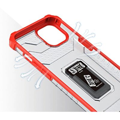 Hurtel Rotes Kristallring iPhone 12 Mini Hülle mit Magnethalter Hurtel Rotes Kristallring iPhone 12 Mini Hülle mit Magnethalter