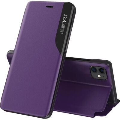Coque Eco Cuir Vue - Violet iPhone 13 Pro - Publicité Coque Eco Cuir Vue - Violet iPhone 13 Pro - Publicité