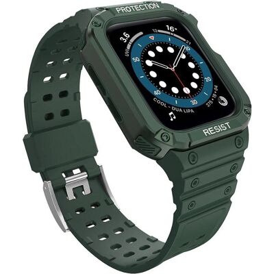 Hurtel Grünes Apple Watch Schutzgehäuse & Armband - 41/40/38mm Hurtel Grünes Apple Watch Schutzgehäuse & Armband - 41/40/38mm