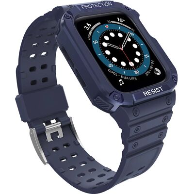 Hurtel Blau Apple Watch Gehäuse & Armband 42/44/45mm Hurtel Blau Apple Watch Gehäuse & Armband 42/44/45mm