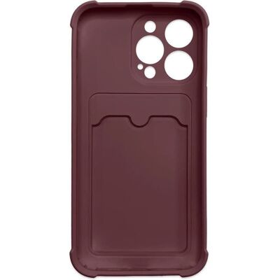 Hurtel iPhone 12 Pro Raspberry Korttikotelo Silikonilla Hurtel iPhone 12 Pro Raspberry Korttikotelo Silikonilla