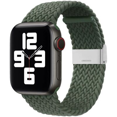 Vihreä punottu kangasranneke Apple Watchille - Ranneke Vihreä punottu kangasranneke Apple Watchille - Ranneke