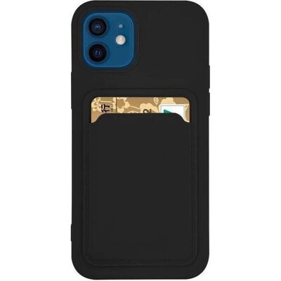 Hurtel Musta silikoninen korttitasku Galaxy S22 Plusille Hurtel Musta silikoninen korttitasku Galaxy S22 Plusille